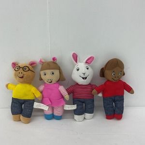 Arthur Multicolor Stuffed Animal PBS TV  Show Cartoon Plush Toy Lot